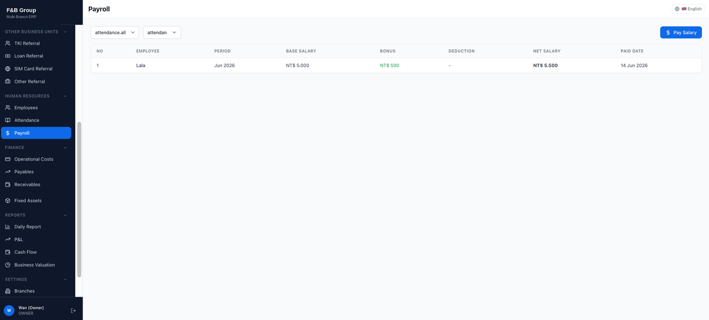 Payroll module